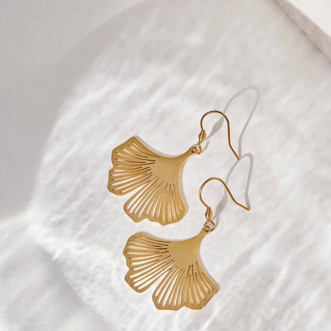 Earrings GINKGO large